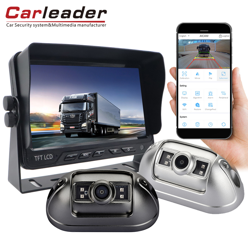 Carleader 1080P AI การตรวจจับจุดบอดระบบกล้องติดรถยนต์ | ความปลอดภัยในการขับขี่ของคนขับรถคุ้มกัน