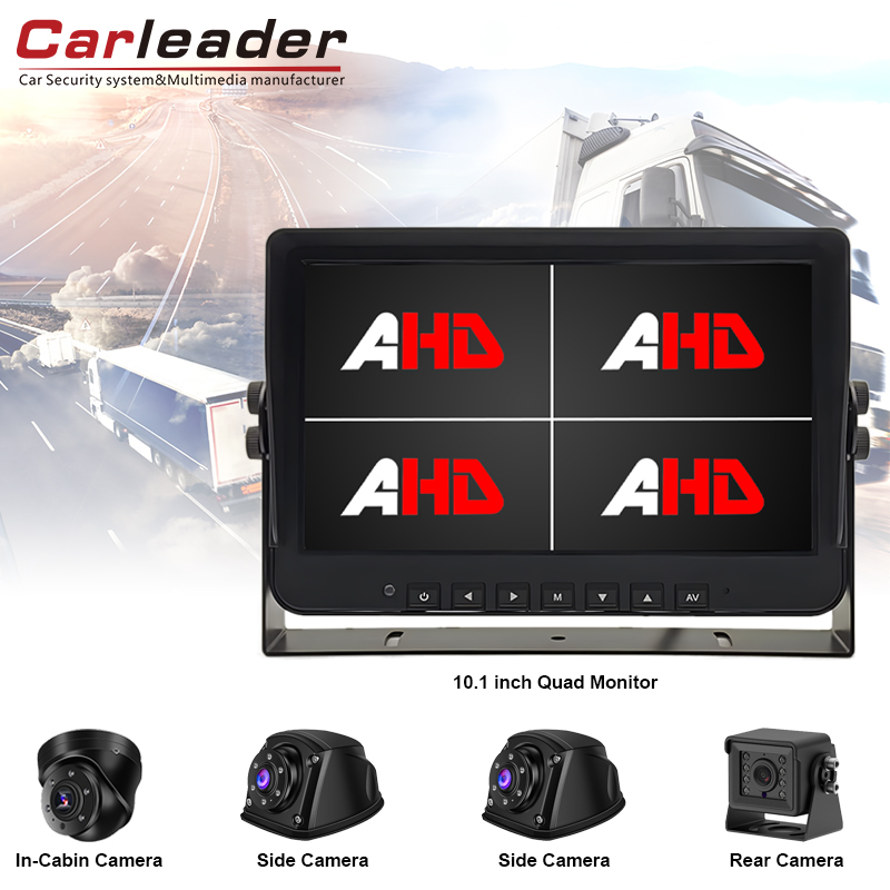 อัพเกรดประสบการณ์การตรวจสอบของคุณด้วย Carleader 10.1 นิ้ว 4AV อินพุตสี่มุมมอง AHD AHD MOVILE MONITOR และชุดกล้อง