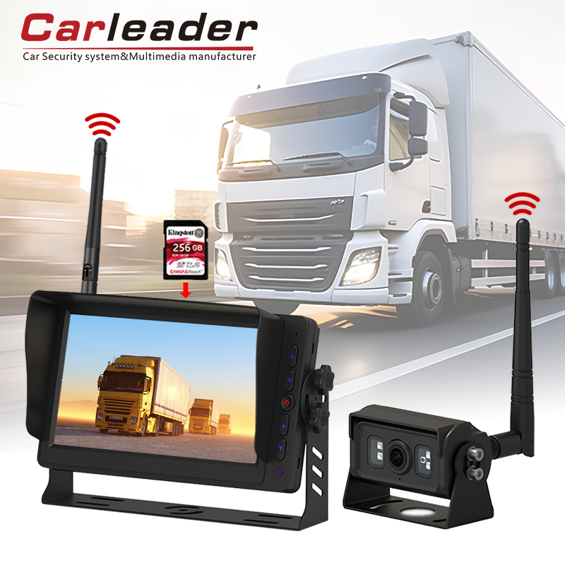 CARLEADER 7 นิ้วการบันทึก DVR 2.4GHz ระบบตรวจสอบไร้สายดิจิตอล ---- รักษาความปลอดภัยในการขับขี่ของคุณให้ปลอดภัย
