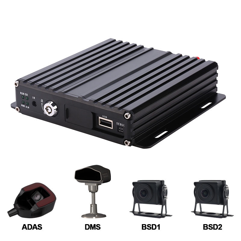 Carleader 4CH AI SD Mobile DVR รองรับ ADAS+DMS+BSD สำหรับการจัดการยานพาหนะ