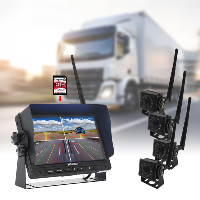 Carleader 7 นิ้ว BSD Blind Spot Detection ระบบตรวจสอบไร้สายรองรับ AI Calibration