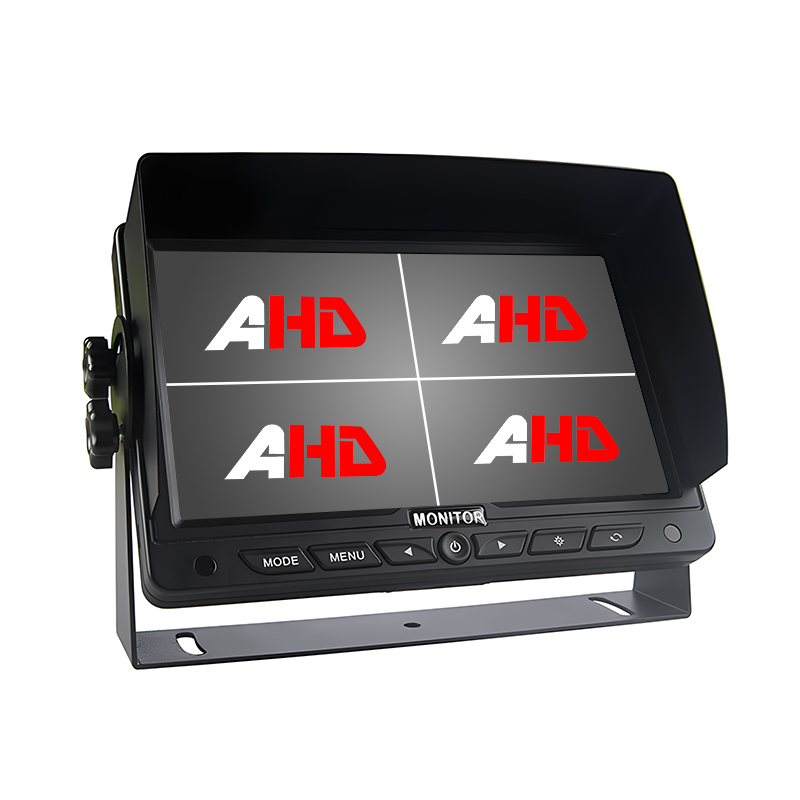 Carleader 7 นิ้ว 4CH AHD อินพุต Quad Display Heavy Duty Vehicle Monitor ให้รถของคุณ Full การเฝ้าระวังความปลอดภัย