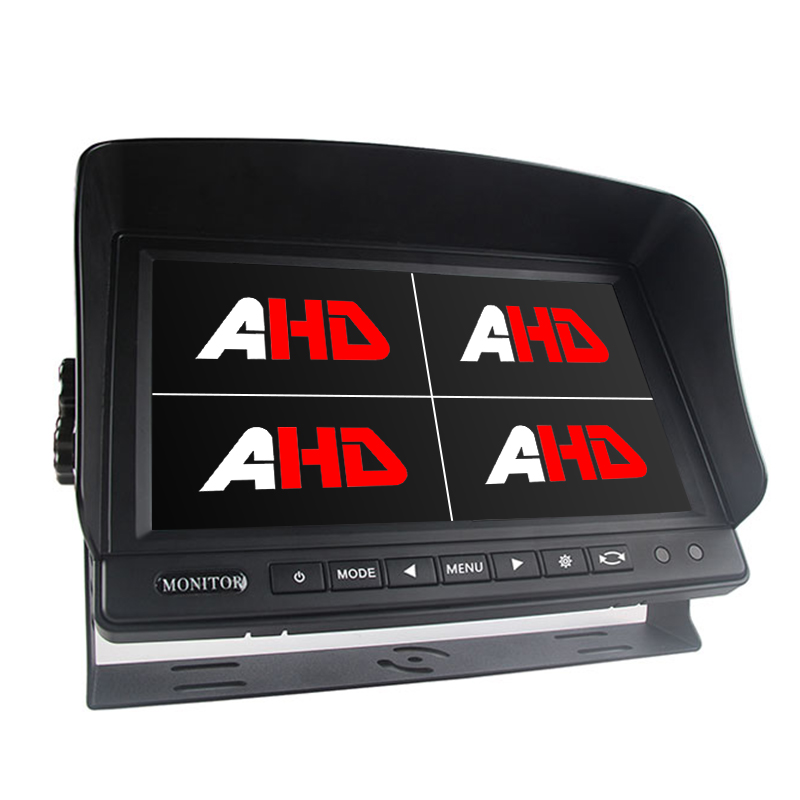 Carleader 9 นิ้ว 4CH AHD อินพุต Quad Display Heavy Duty Vehicle Monitor