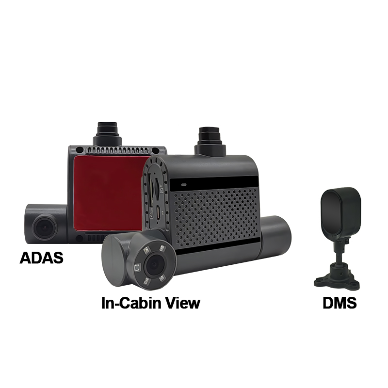 3CH ADAS+DMS เลนส์คู่ AI Dash กล้อง 4G+GPS+โมดูล WIFI