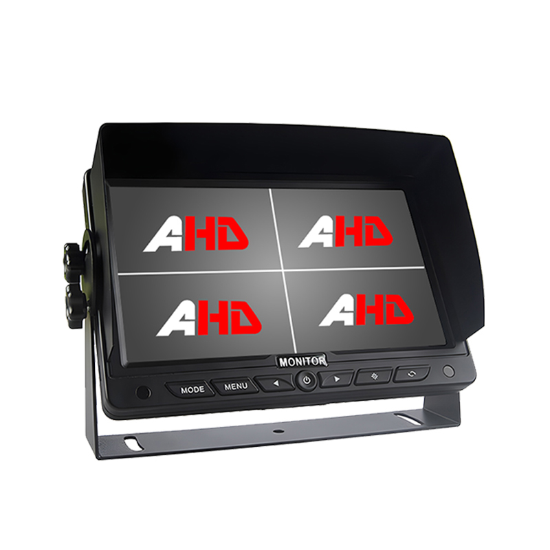 7 นิ้ว 4CH AHD อินพุต Quad Display Heavy Duty Vehicle Monitor