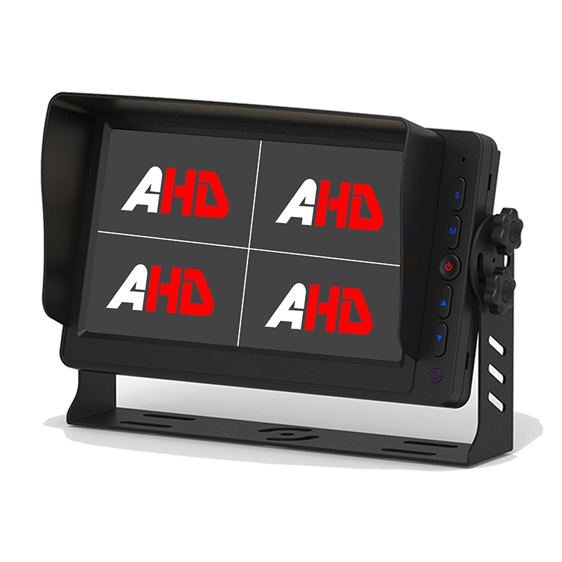 7 นิ้ว 4CH AHD อินพุต Quad View Display Monitor