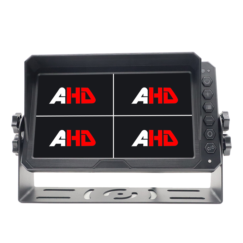 จอภาพสำรองยานพาหนะสำหรับงานหนัก AHD Quad Display ขนาด 7 นิ้ว 4CH