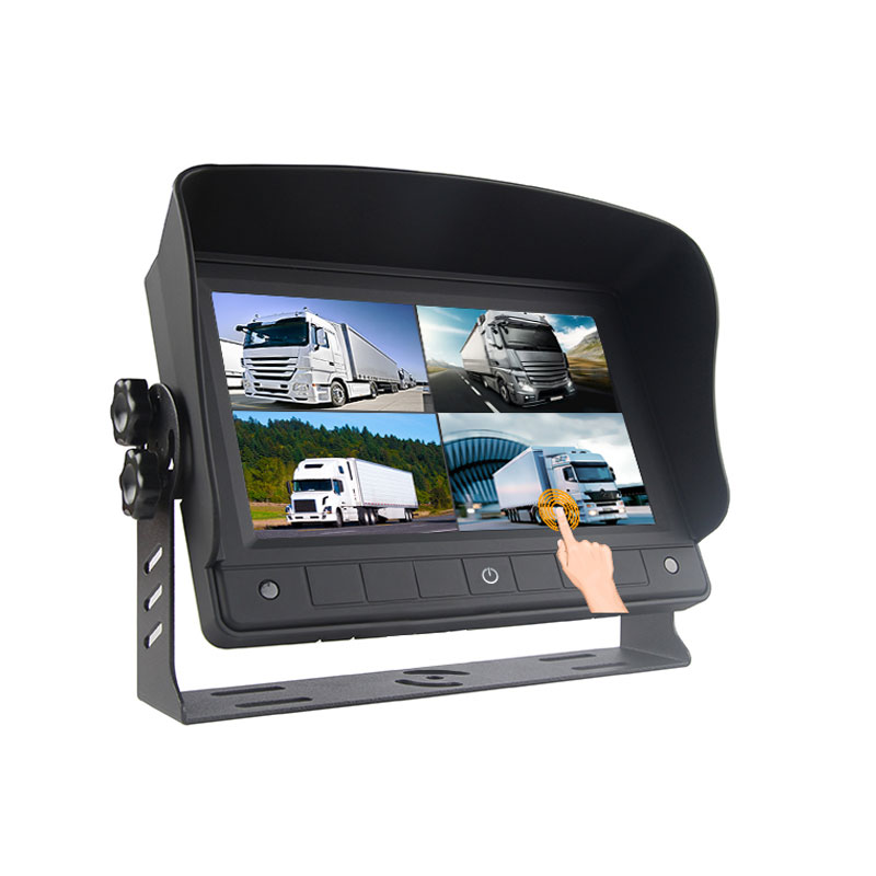 หน้าจอสัมผัสขนาด 7 นิ้ว Quad Split Display จอภาพ AHD ของยานพาหนะ