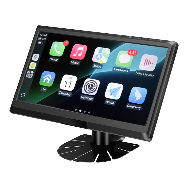 จอภาพยานพาหนะอินพุตสัญญาณ IPS AHD ขนาด 9 นิ้วรองรับ CarPlay Multimedia
